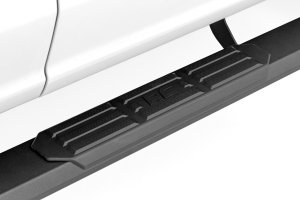 Ford F-350 Super Duty Running Boards - Rough Country - TR2, Aluminum, 5 in Wide - Black Powder Coat - '15-'26